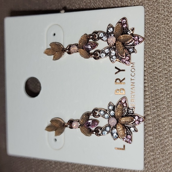 New Lane Bryant Rose-Tone Stone Embellished Earrings - Picture 4 of 5